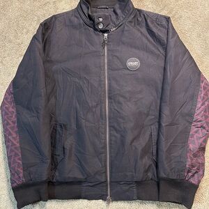 Vintage Oakley Factory Pilot Black Bomber Biker Jacket Lined Size XL Y2K Skate